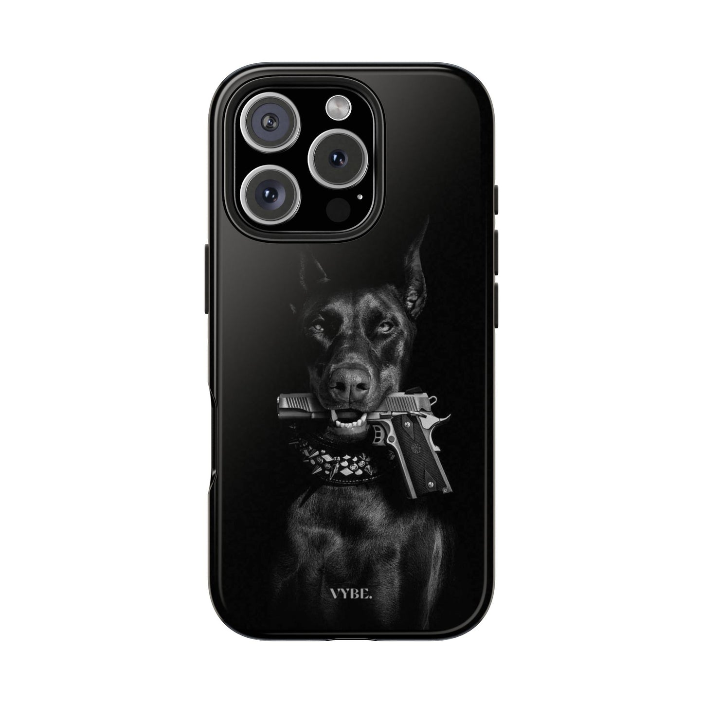 VYBE.-“Fierce & Loyal: Doberman Dog Phone Case”