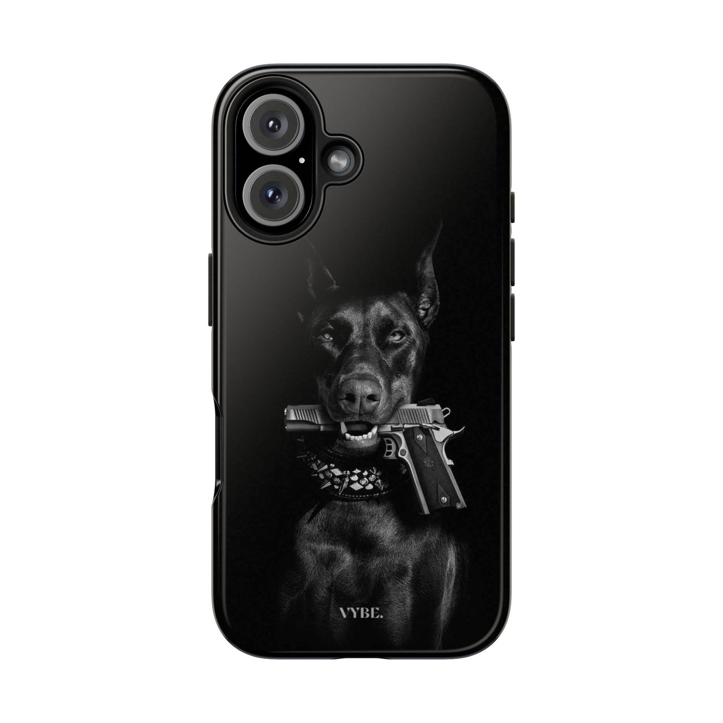 VYBE.-“Fierce & Loyal: Doberman Dog Phone Case”