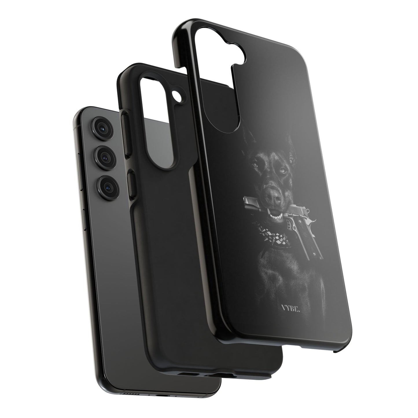 VYBE.-“Fierce & Loyal: Doberman Dog Phone Case”