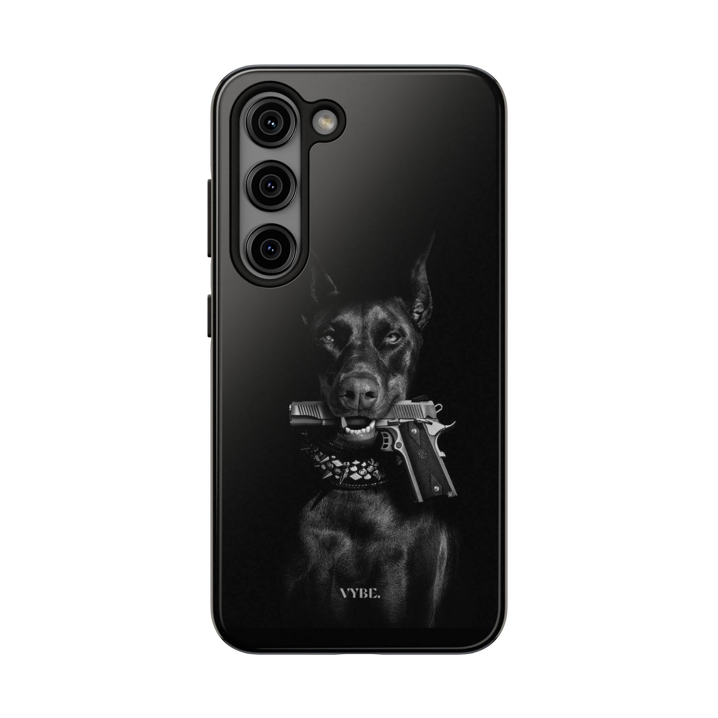 VYBE.-“Fierce & Loyal: Doberman Dog Phone Case”