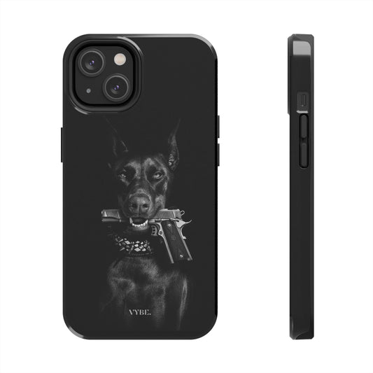 VYBE.-“Fierce & Loyal: Doberman Dog Phone Case”